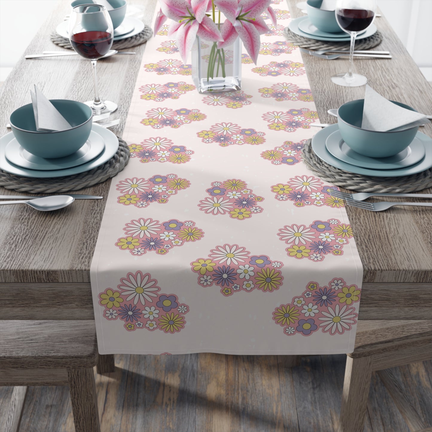 Blossom Birthday Table Runner (Cotton, Poly)