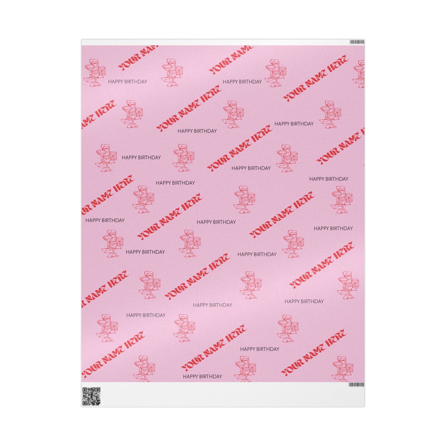 Retro Cocktail Wrapping Paper