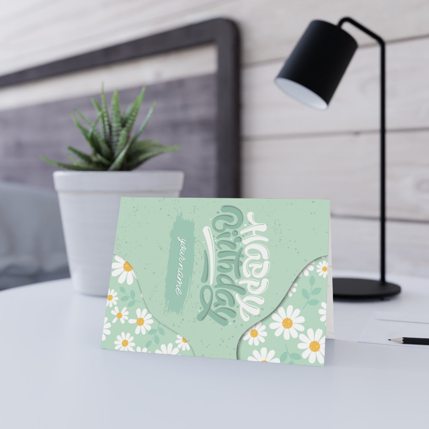 Daisy-Themed Birthday Greeting Card