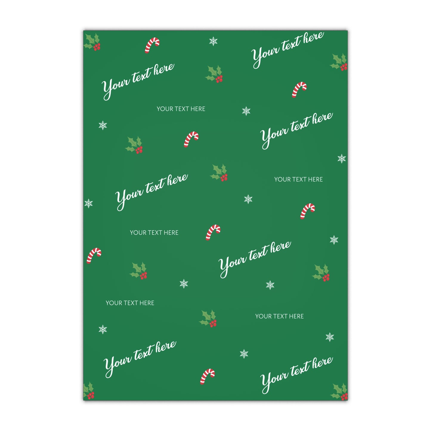 Joyful Holiday Gift Wrapping Paper Sheets, 1pc