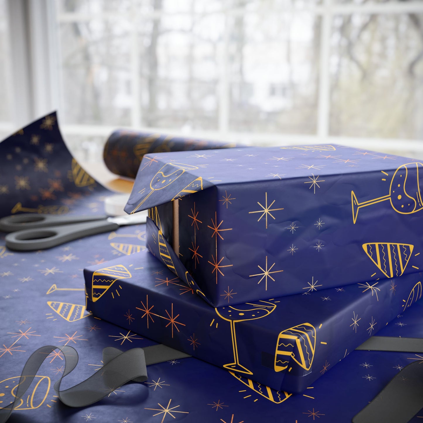 Starlit Celebration Wrapping Papers