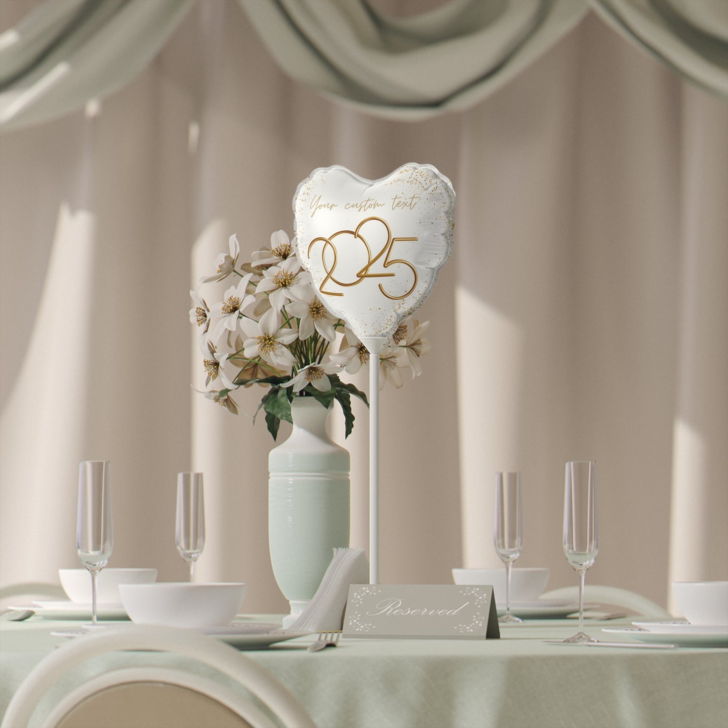 Golden New Beginnings Balloons (Round and Heart-shaped), 6"