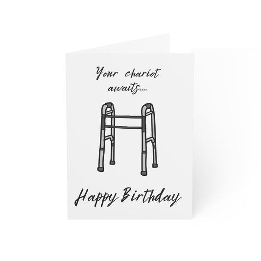 "Your Chariot Awaits" Birthday Greeting Card