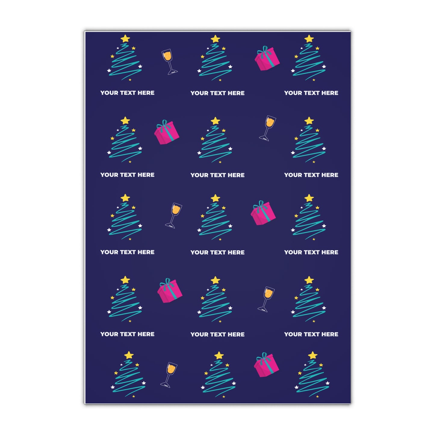 Cosmic Countdown Gift Wrapping Paper Sheets, 1pc