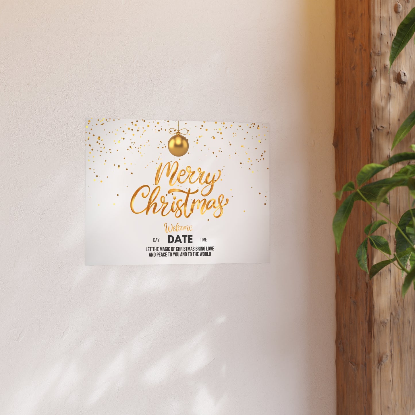 Golden Christmas Matte Posters