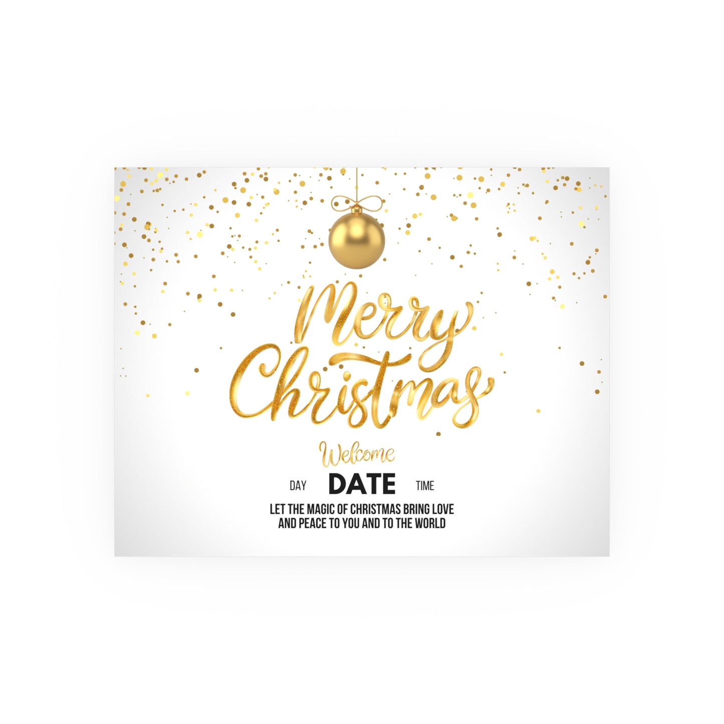 Golden Christmas Matte Posters