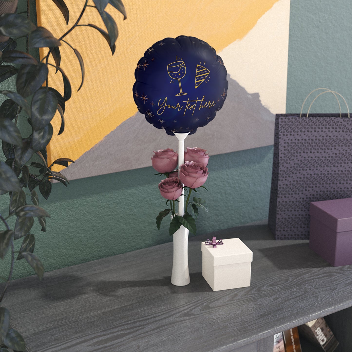 Starlit Celebration Balloons (Round and Heart-shaped), 6"