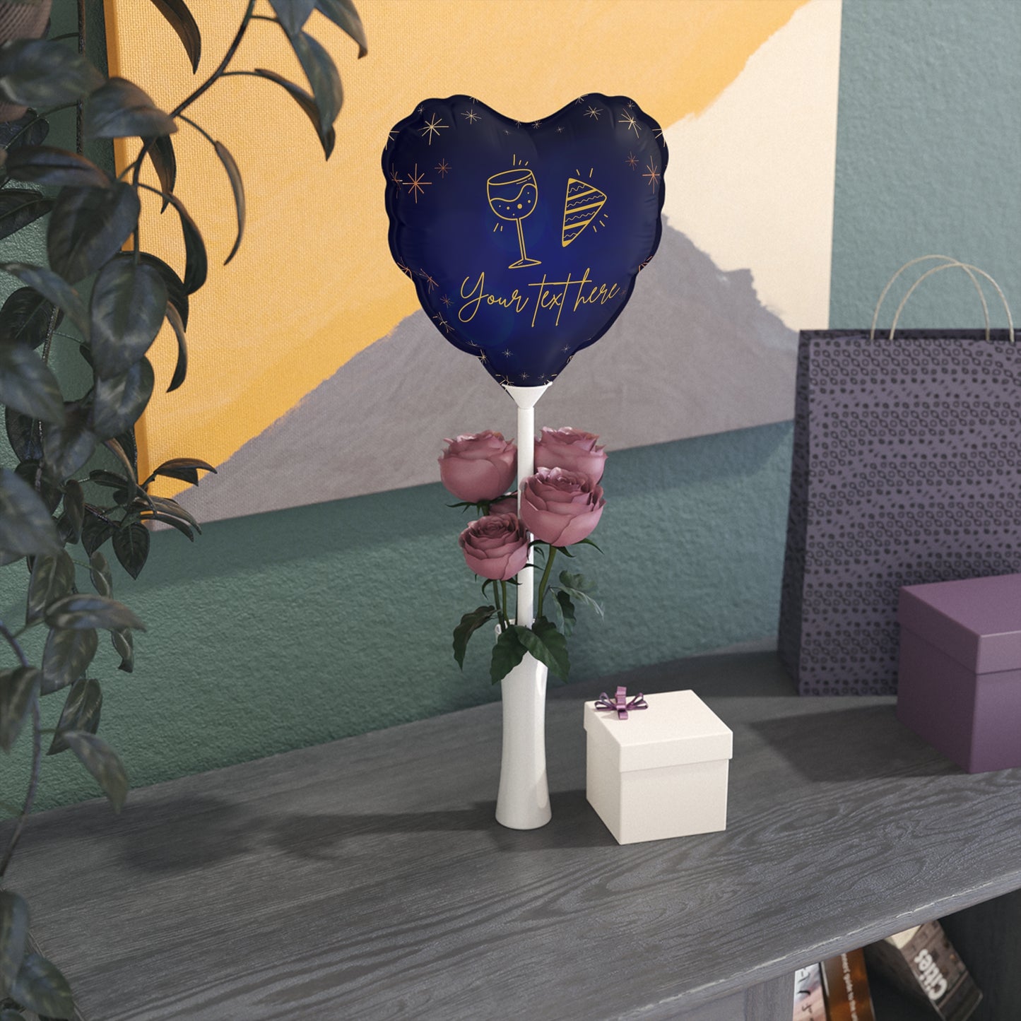 Starlit Celebration Balloons (Round and Heart-shaped), 6"