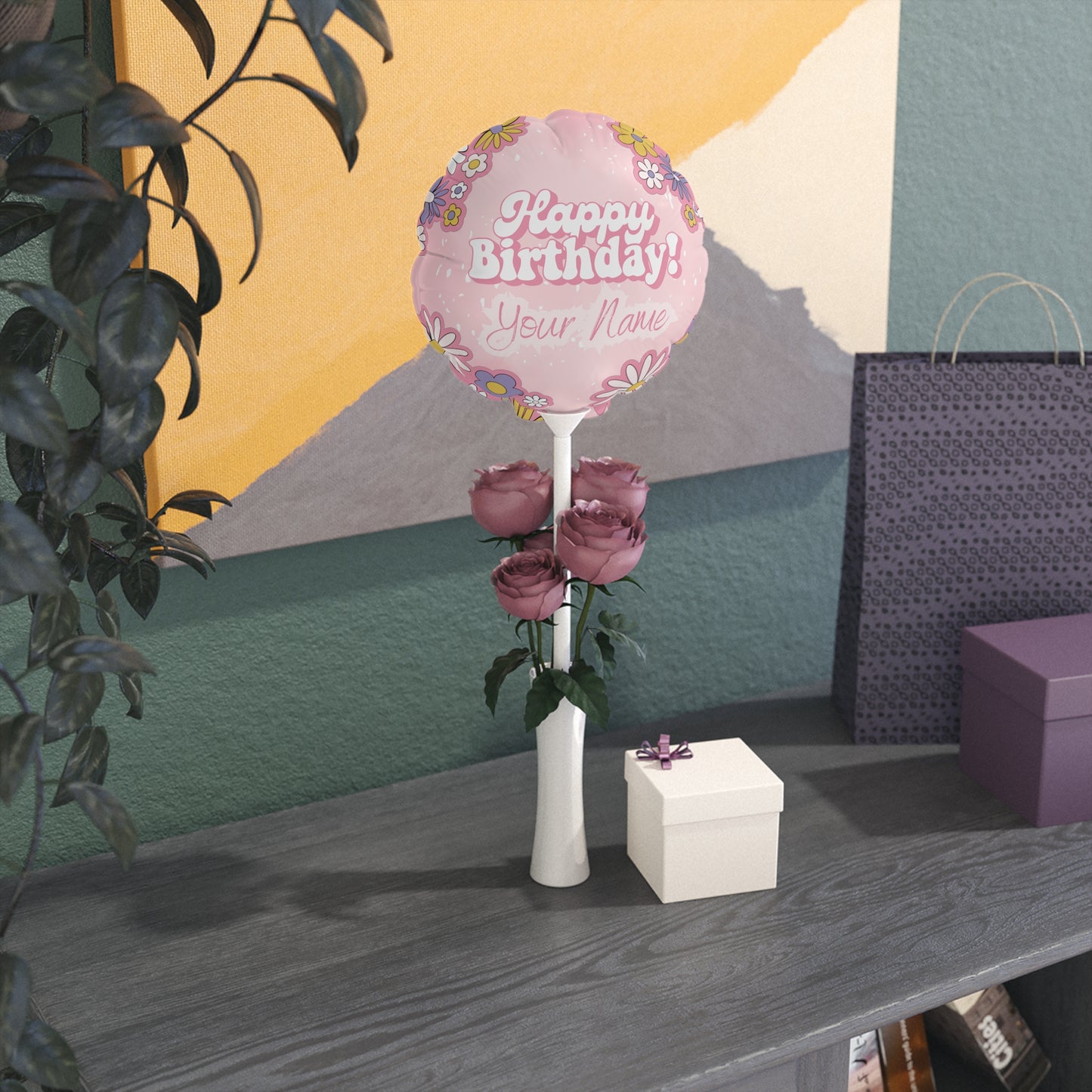 Blossom Birthday Balloons (Round and Heart-shaped), 6"